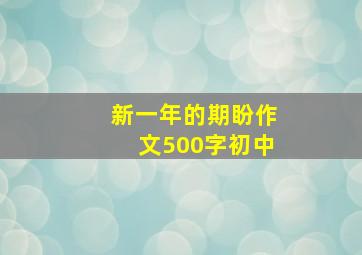 新一年的期盼作文500字初中