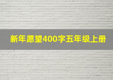 新年愿望400字五年级上册