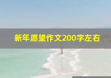 新年愿望作文200字左右