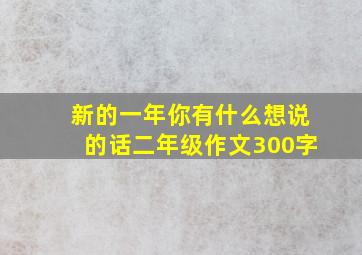 新的一年你有什么想说的话二年级作文300字