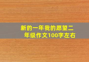 新的一年我的愿望二年级作文100字左右