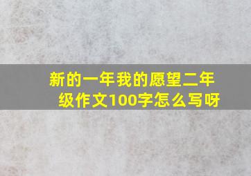 新的一年我的愿望二年级作文100字怎么写呀