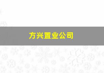 方兴置业公司