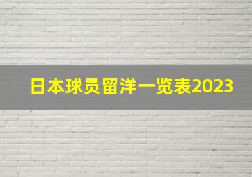 日本球员留洋一览表2023