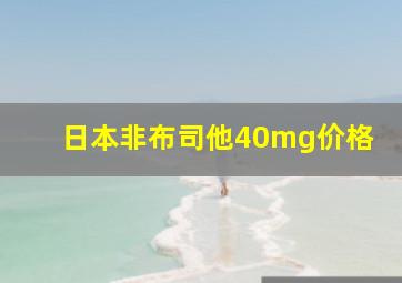 日本非布司他40mg价格