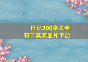 日记300字大全初三真实图片下册