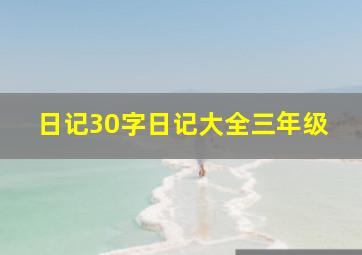 日记30字日记大全三年级