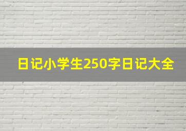 日记小学生250字日记大全