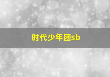 时代少年团sb