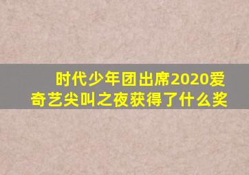 时代少年团出席2020爱奇艺尖叫之夜获得了什么奖