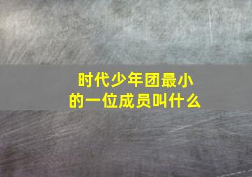 时代少年团最小的一位成员叫什么