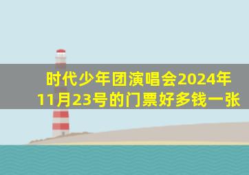 时代少年团演唱会2024年11月23号的门票好多钱一张