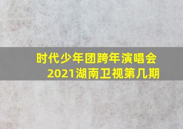 时代少年团跨年演唱会2021湖南卫视第几期