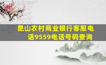 昆山农村商业银行客服电话9559电话号码查询