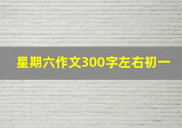 星期六作文300字左右初一