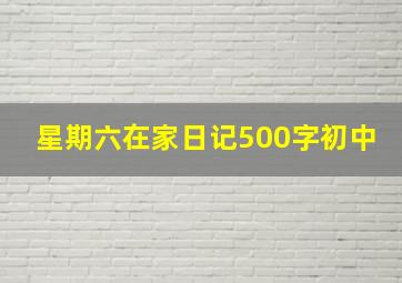 星期六在家日记500字初中