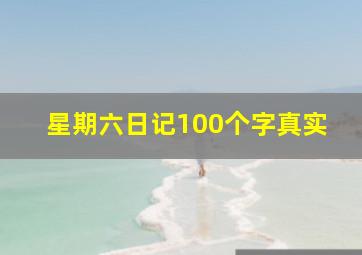 星期六日记100个字真实