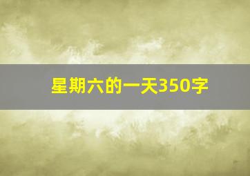 星期六的一天350字