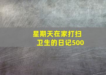 星期天在家打扫卫生的日记500