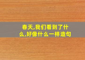 春天,我们看到了什么,好像什么一样造句