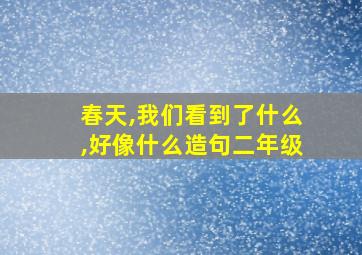 春天,我们看到了什么,好像什么造句二年级