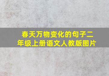 春天万物变化的句子二年级上册语文人教版图片