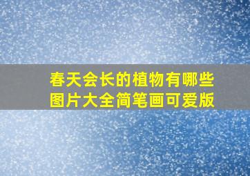 春天会长的植物有哪些图片大全简笔画可爱版