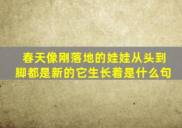 春天像刚落地的娃娃从头到脚都是新的它生长着是什么句