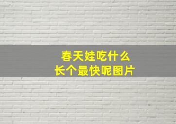 春天娃吃什么长个最快呢图片