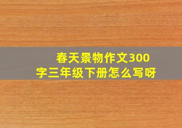 春天景物作文300字三年级下册怎么写呀