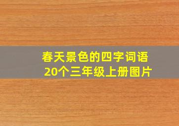 春天景色的四字词语20个三年级上册图片