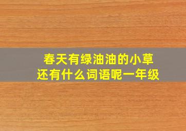 春天有绿油油的小草还有什么词语呢一年级