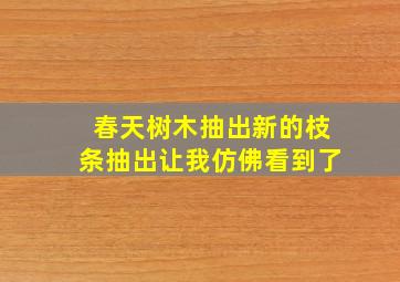 春天树木抽出新的枝条抽出让我仿佛看到了