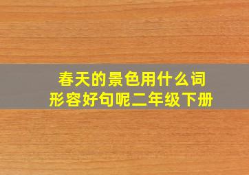 春天的景色用什么词形容好句呢二年级下册