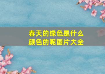 春天的绿色是什么颜色的呢图片大全