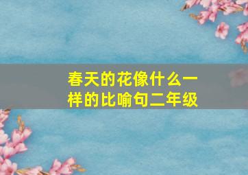 春天的花像什么一样的比喻句二年级