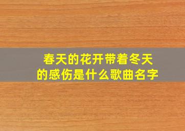 春天的花开带着冬天的感伤是什么歌曲名字