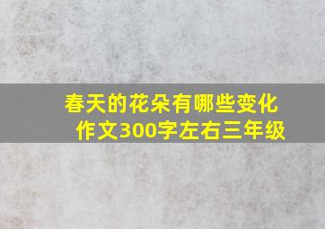 春天的花朵有哪些变化作文300字左右三年级