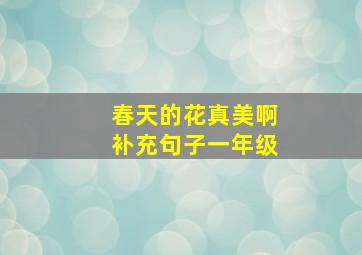 春天的花真美啊补充句子一年级