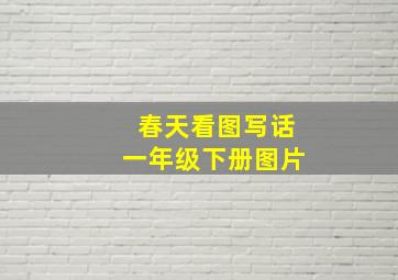 春天看图写话一年级下册图片