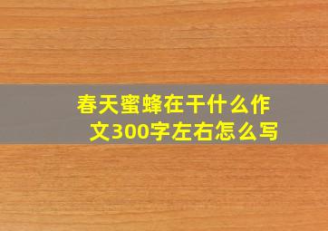 春天蜜蜂在干什么作文300字左右怎么写