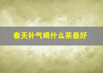 春天补气喝什么茶最好