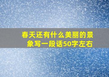 春天还有什么美丽的景象写一段话50字左右