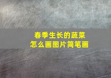 春季生长的蔬菜怎么画图片简笔画