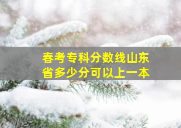 春考专科分数线山东省多少分可以上一本