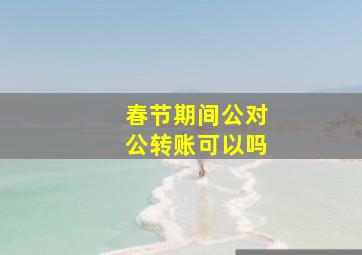 春节期间公对公转账可以吗