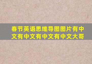 春节英语思维导图图片有中文有中文有中文有中文大哥