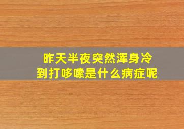 昨天半夜突然浑身冷到打哆嗦是什么病症呢