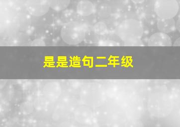 是是造句二年级