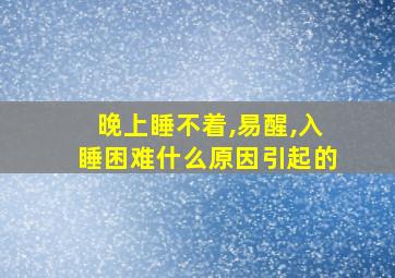 晚上睡不着,易醒,入睡困难什么原因引起的